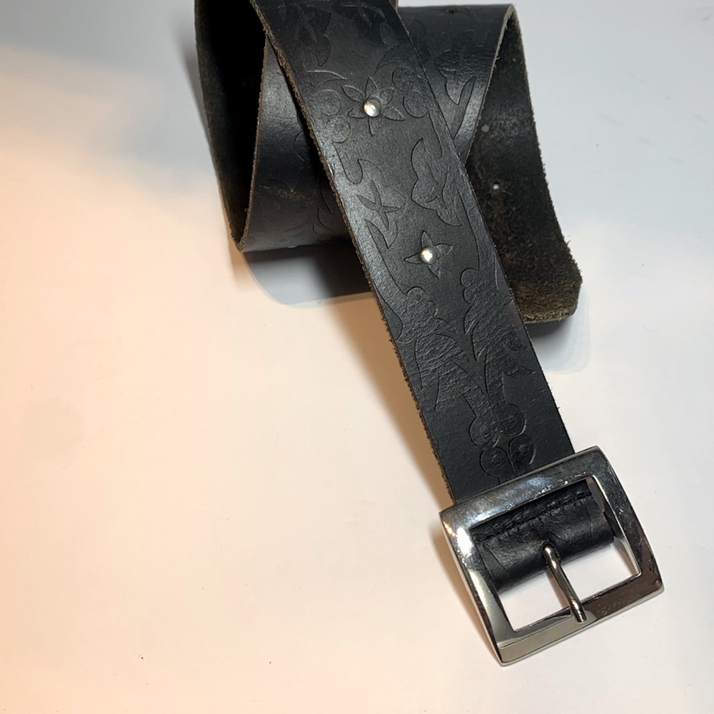 Studded leather belt